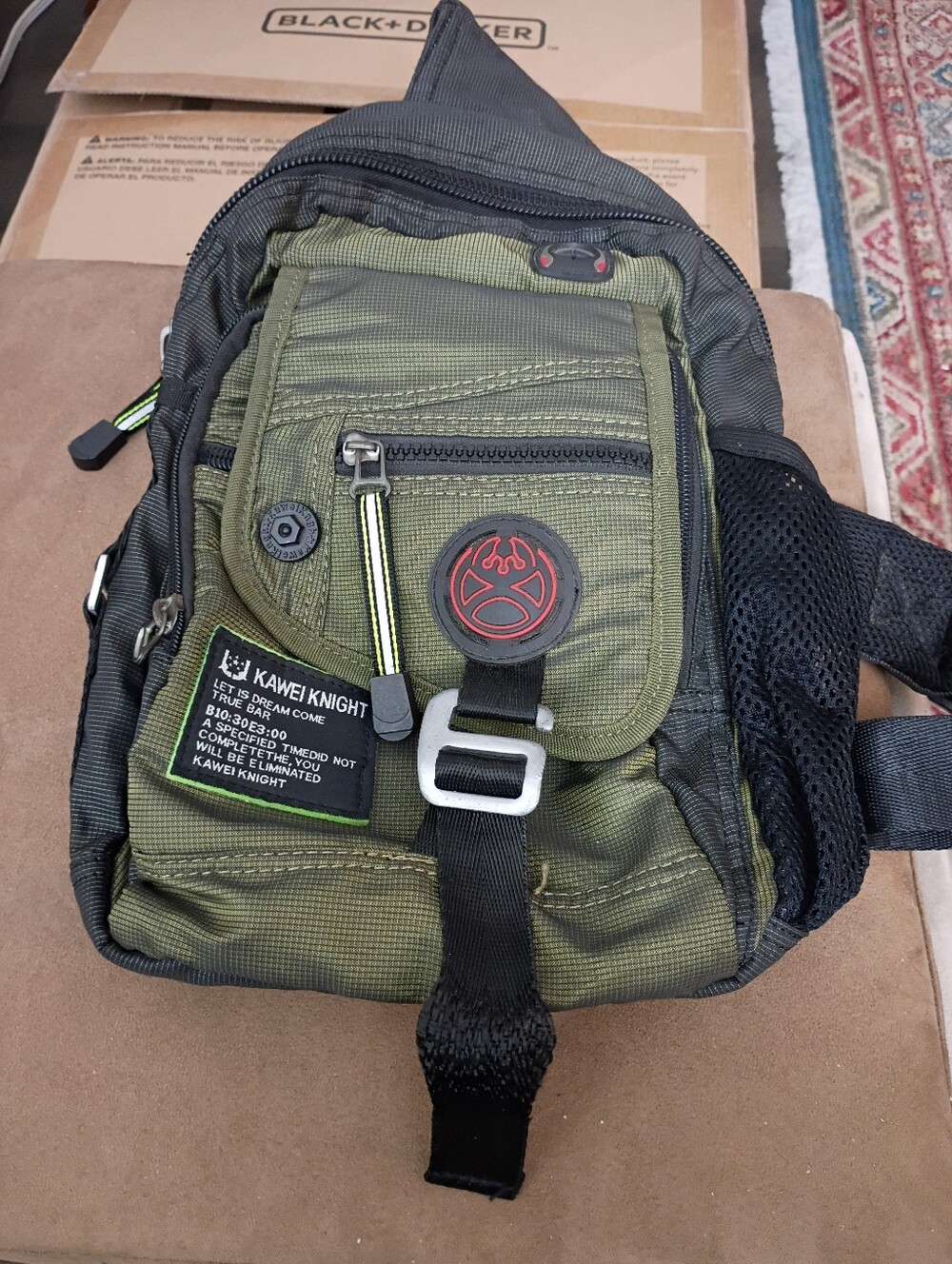 Men's Olive Green Sling Bag